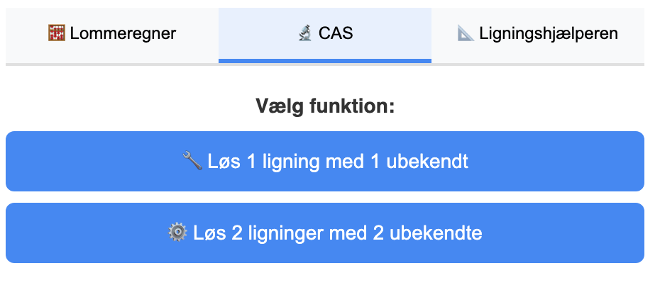 CAS Menu